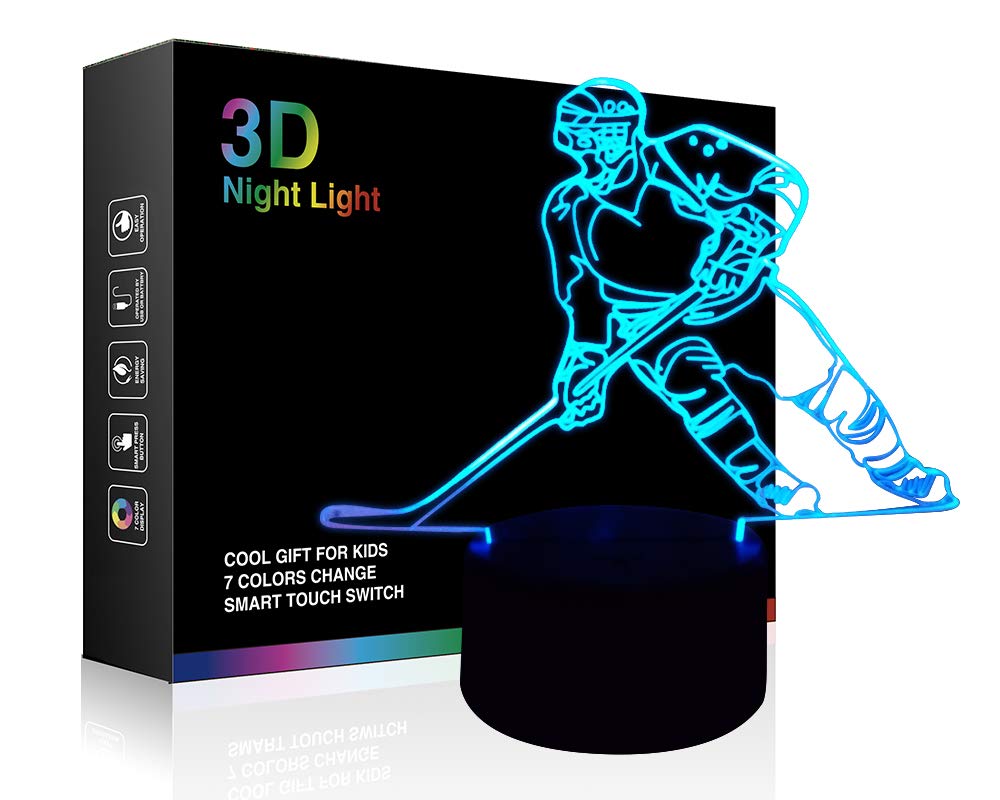 Hockey Player 3D Night Lamp