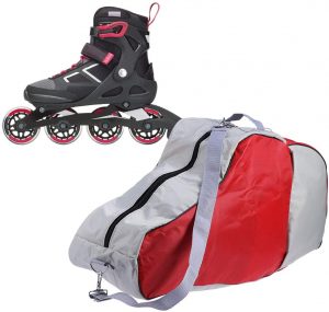 JIAHG Kids Water-Proof Roller Skates Bag Portable Inline Skate Ice Skate One-Shoulder Bag Skate Shoes Carrier Rollerblade Storage Bag Sports Skating Tote Bag for Boys Girls
