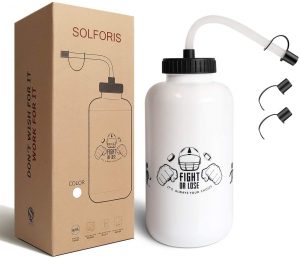 SolForis Hockey Water Bottles With Long Straw